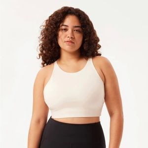 Girlfriend Collective Ivory Topanga Halter Bra